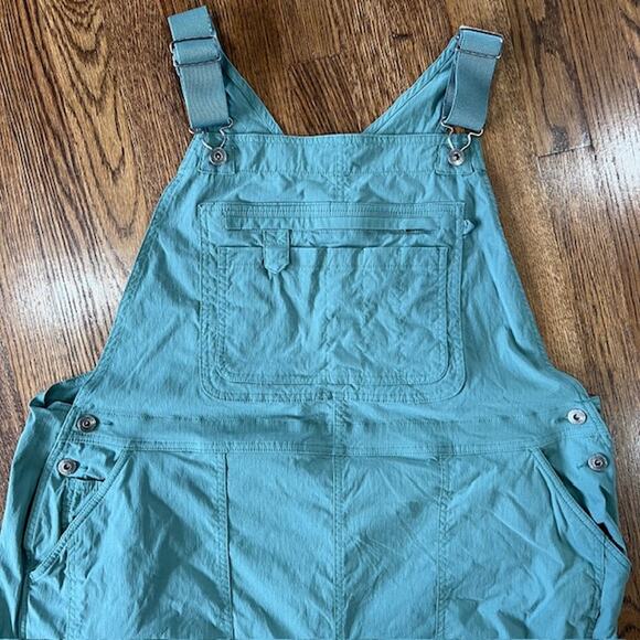 Duluth Trading Co. Heirloom Gardening Bib Overalls Womens XXL Green Fir Stretch - Picture 4 of 10